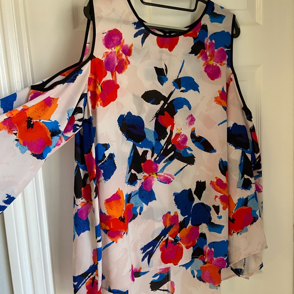 Vine Camuto  Cold Shoulder Top with Bell Sleeves